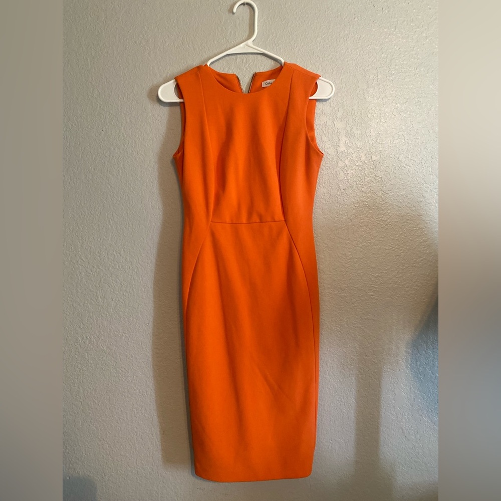 Coral Calvin Klein dress